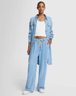 Ribbed Scoop Neck Top In Inkwell