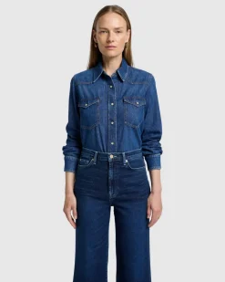 Rodeo Button Up Shirt in Fly Away