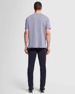 Short Sleeve Slub Henley in Poolside