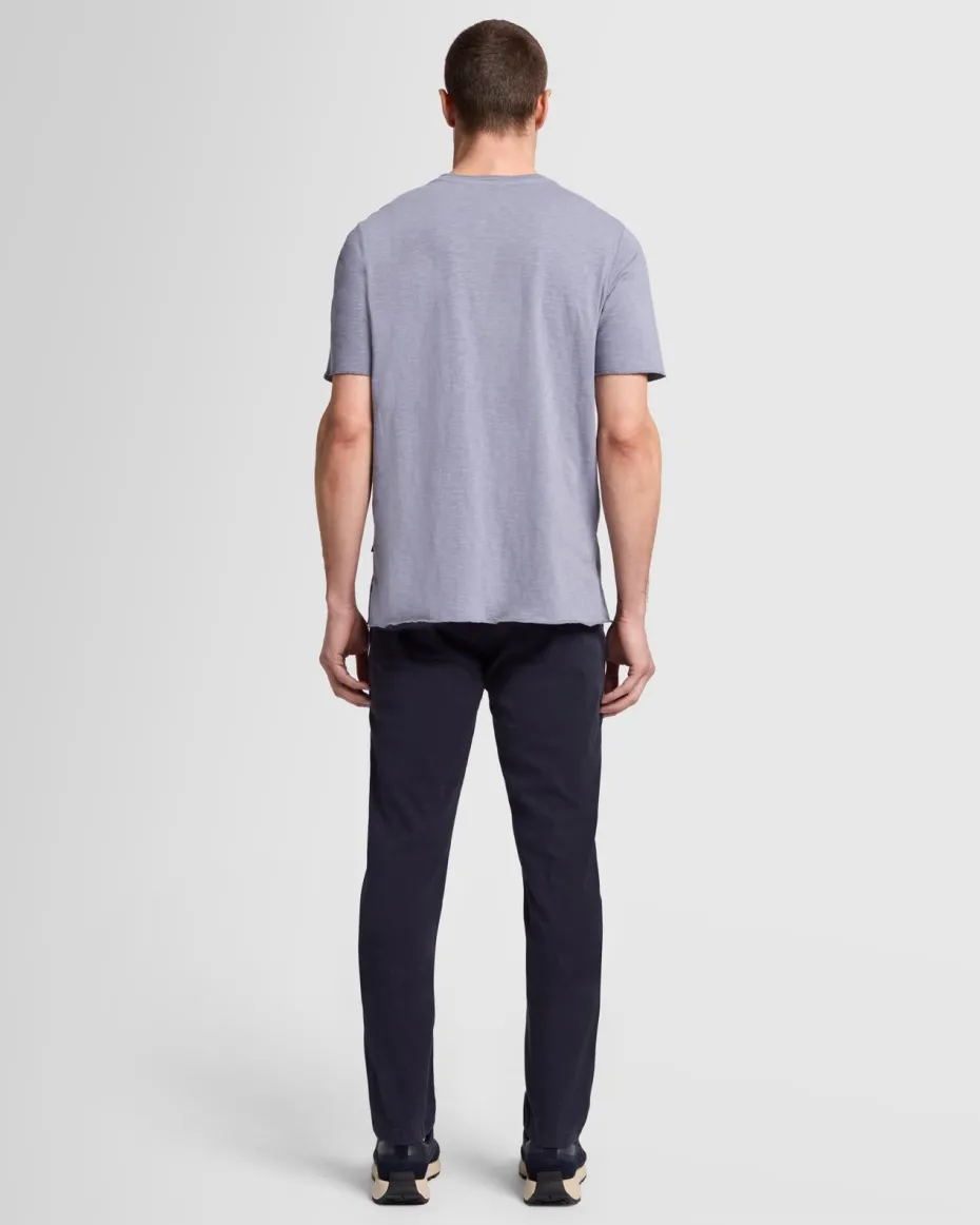Short Sleeve Slub Henley in Poolside