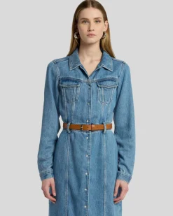 Skinny Leather Belt in Black