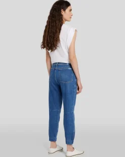 Slim Illusion Darted Boyfriend Jogger in Call Me
