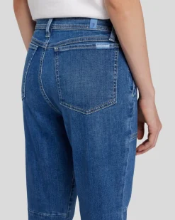 Slim Illusion Darted Boyfriend Jogger in Call Me