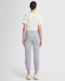 Slim Illusion Darted Boyfriend Jogger in Light Cloud