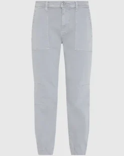 Slim Illusion Darted Boyfriend Jogger in Light Cloud