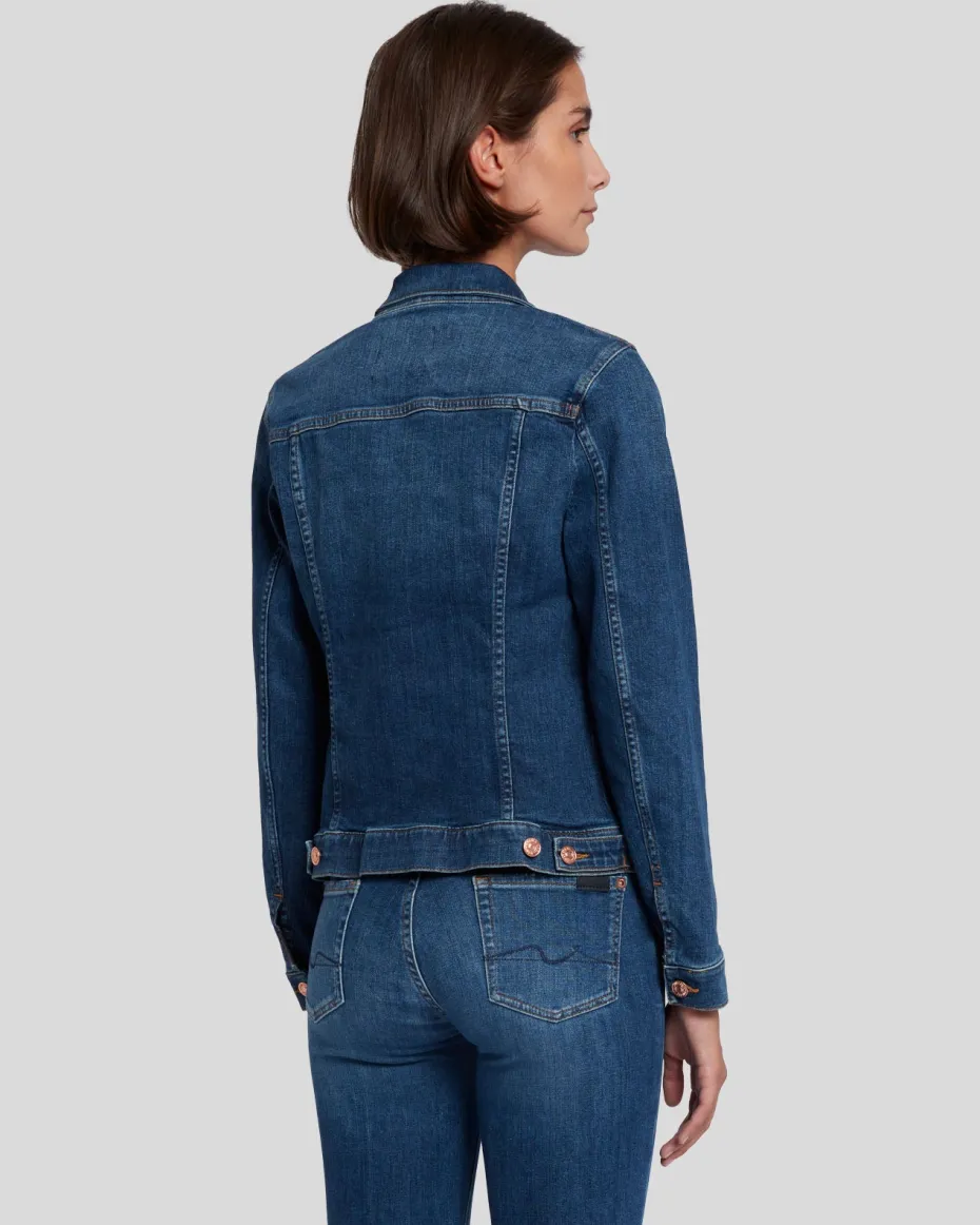 Slim Illusion Modern Trucker Jacket In Highline