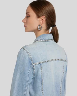 Studded Trucker Jacket in Pricila