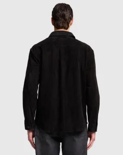 Suede Overshirt in Black