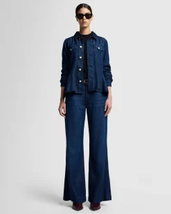 Tailorless Denim Lustre Modern Dojo in Stormy