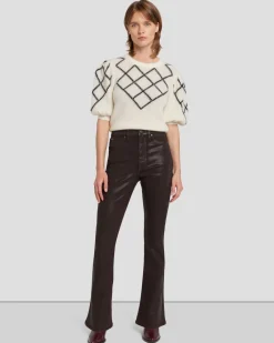Tailorless UHR Skinny Boot in Coated Chocolate