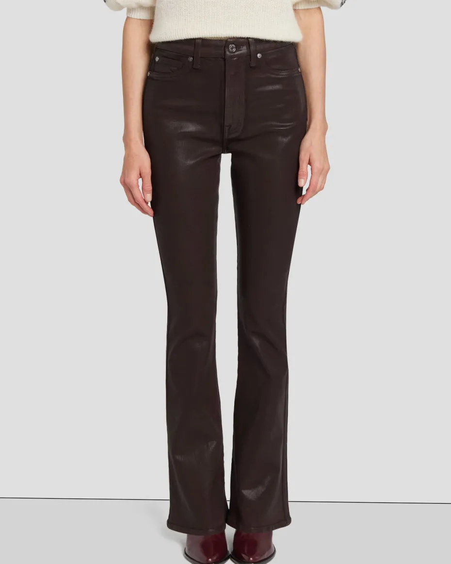 Tailorless UHR Skinny Boot in Coated Chocolate