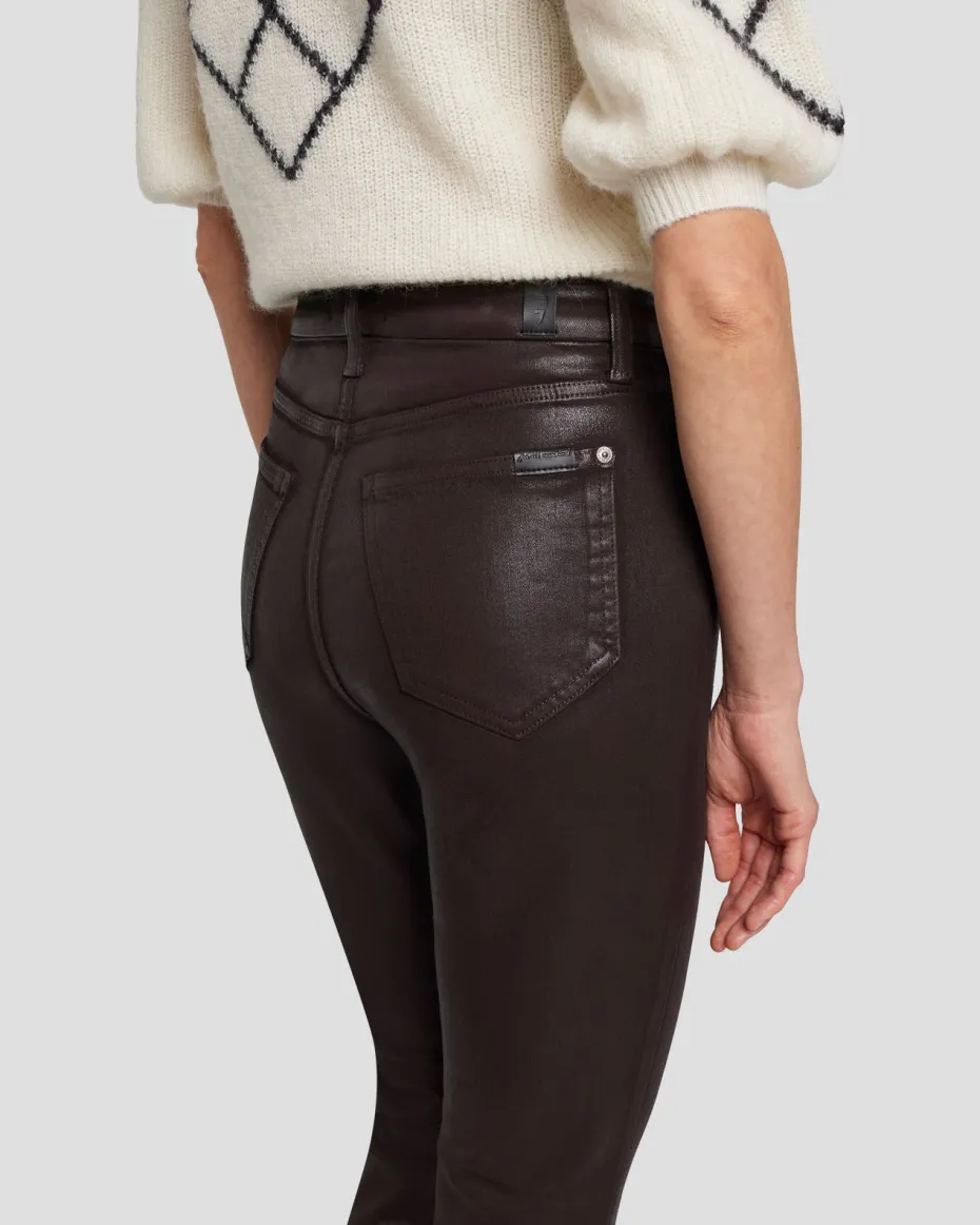 Tailorless UHR Skinny Boot in Coated Chocolate