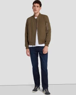 Tech Bomber Jacket in Army