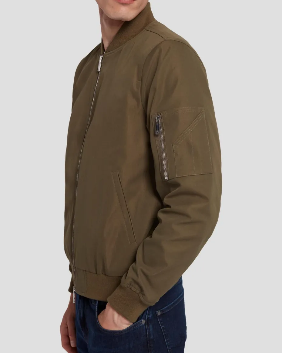 Tech Bomber Jacket in Army