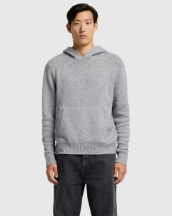 Thick Cashmere Hoodie in Black
