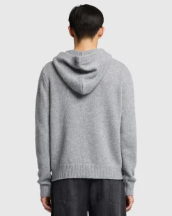 Thick Cashmere Hoodie in Black