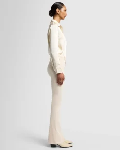 Velvet High Waist Ali in Eggshell
