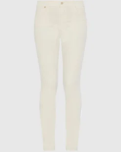 Velvet High Waist Skinny in Eggshell