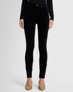 Velvet High Waist Skinny in Eggshell