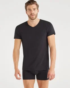 V-Neck Tee 2 Pack in Black