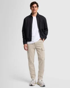Warm Twill Cargo Jogger in Alabaster