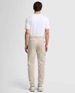 Warm Twill Cargo Jogger in Alabaster