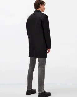 Wool Overcoat in Black